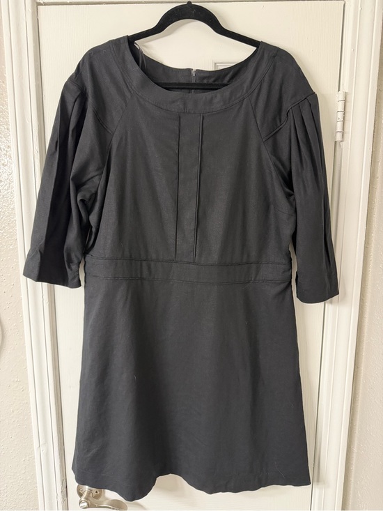 Banana Republic Factory Dresses & Skirts - Banana Republic Linen-Blend Mini Dress 16 Boat Neckline‎ 3/4 Sleeve Quiet Luxury